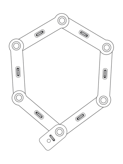 ABUS uGrip Bordo 5700/80 <br /> sulankstoma spyna 